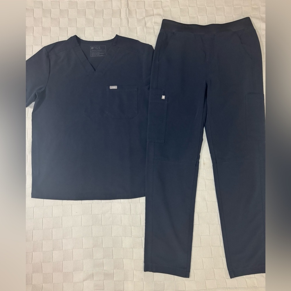 Figs Dark Gray Scrub Set Mens Small